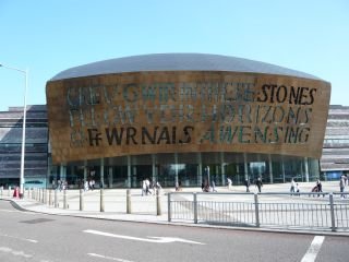 The Millenium centre, home of the Welsh National Opera.